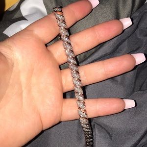 1.00ct TDW Diamond Fancy Tennis Bracelet